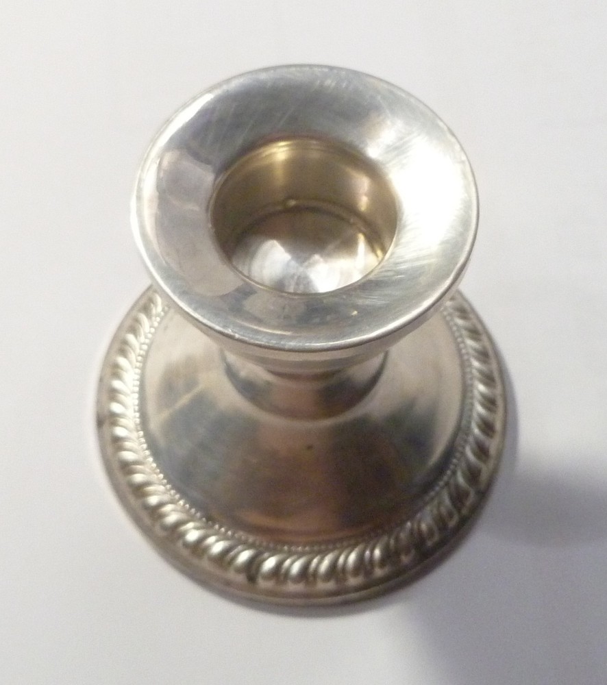 Vintage Single Weighted Sterling Silver Candle Holder