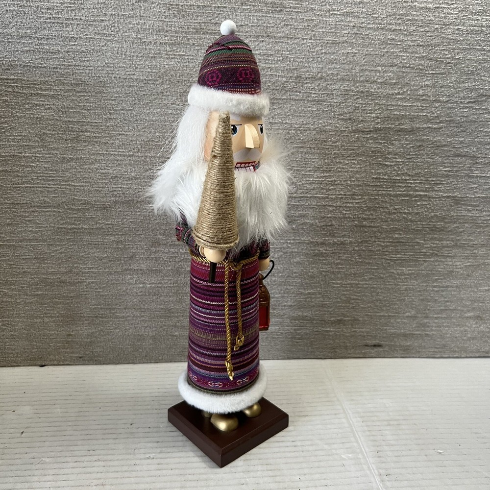 Wooden Nutcracker 13" Tall Wizard Lantern 2014 Christmas Decor Target RARE EUC