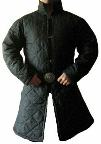Medieval Celtic Viking Armor Padded Gambeson Long Sleeve with Collar