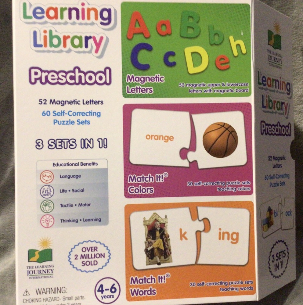 Learning Library Preschool 3 Sets In 1 New Ages 4-6