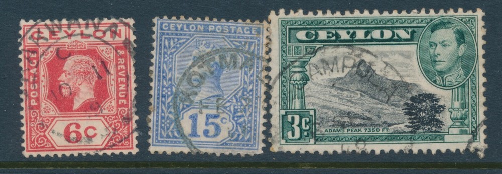 CEYLON, postmarks Rakwana, Kotmale, Gampola