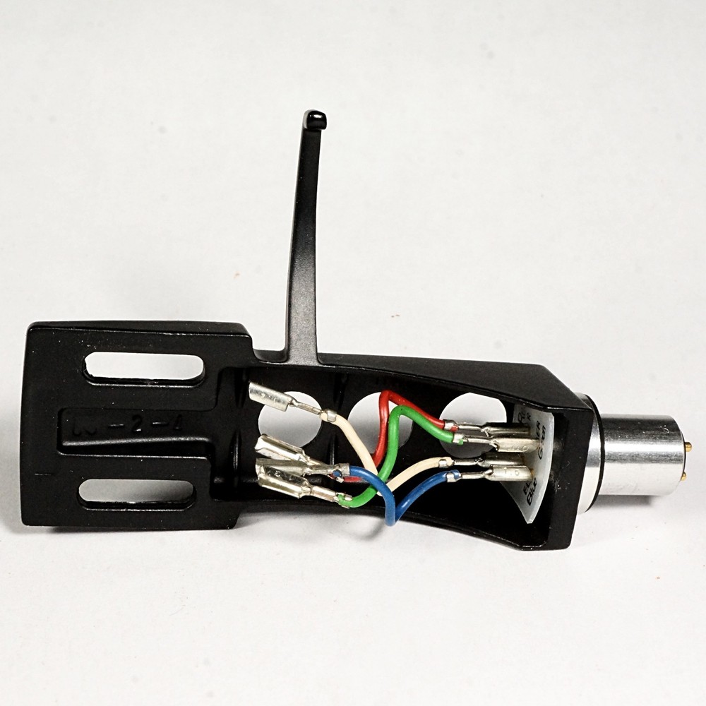 Unbranded Black Technics Type Headshell for S-Curve Tonearm Turntable w/ Cables