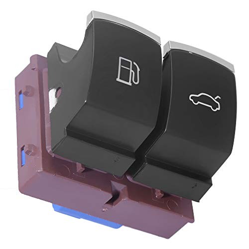 Chrome Fuel Gas Tank Door Trunk Release Button Switch Replacement for CC Jetta