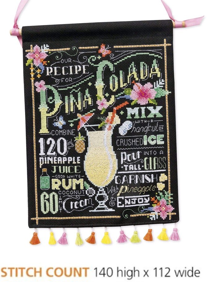 COCKTAIL  CROSS STITCH  PATTERN ONLY