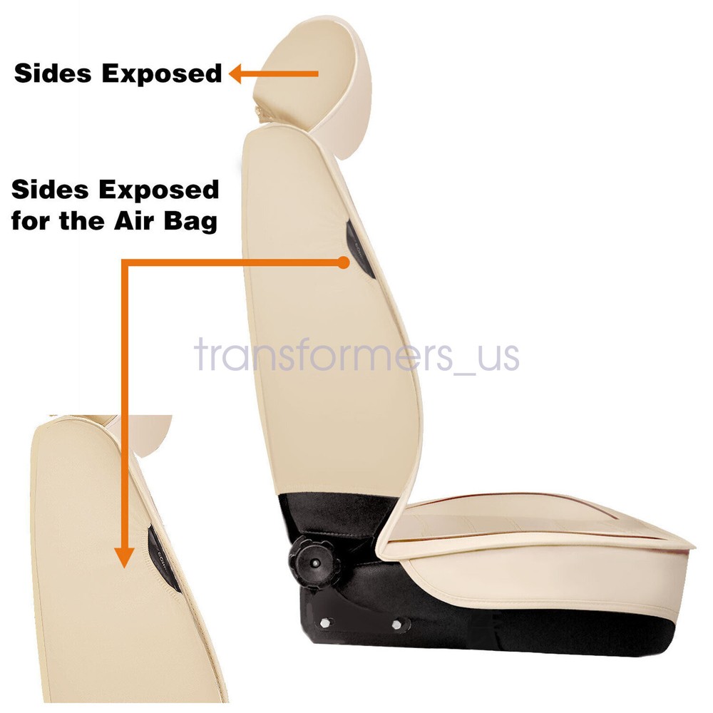 For Ford Front & Rear Leather Seat Covers Full Set 5-Sits Cushion Protector