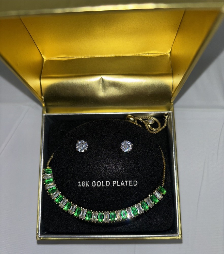 Gold Plated Bracelets And Earring