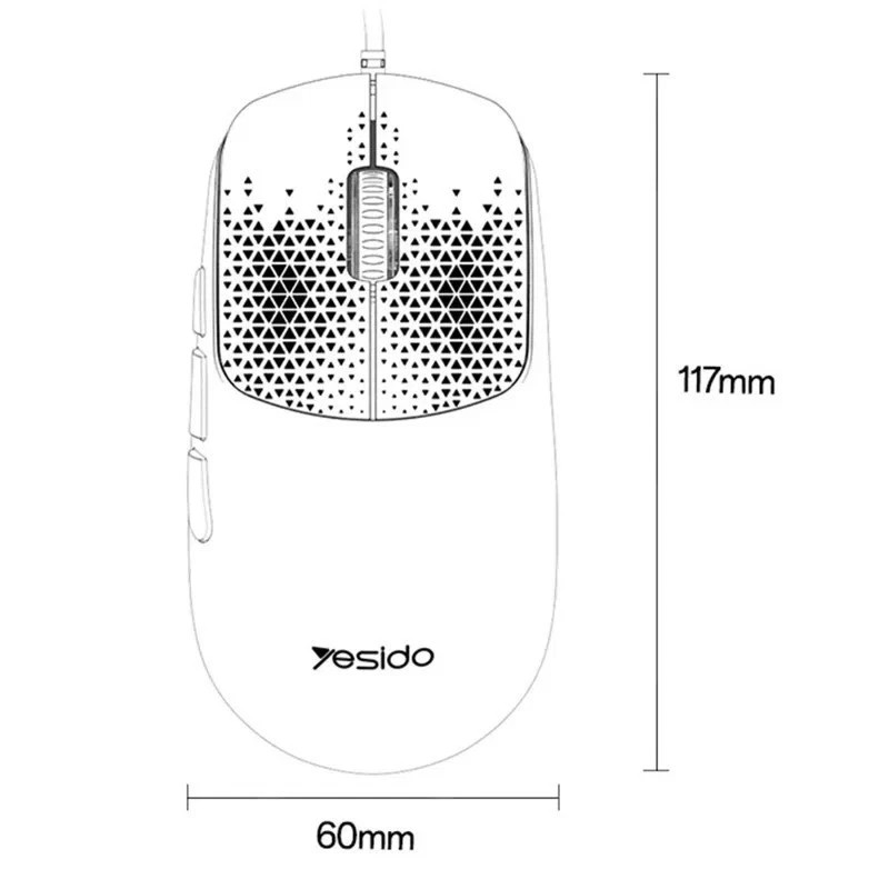 RGB Gaming Mouse Wired 7200 DPI 7 Programmable Buttons Optical PC Laptop