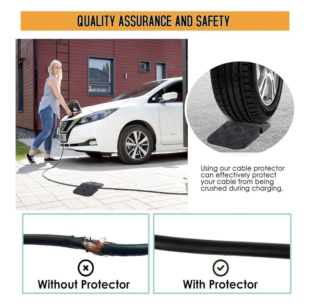Ev Charger Cable Protector with Handle For Garage Door,Gap Minimizing Design