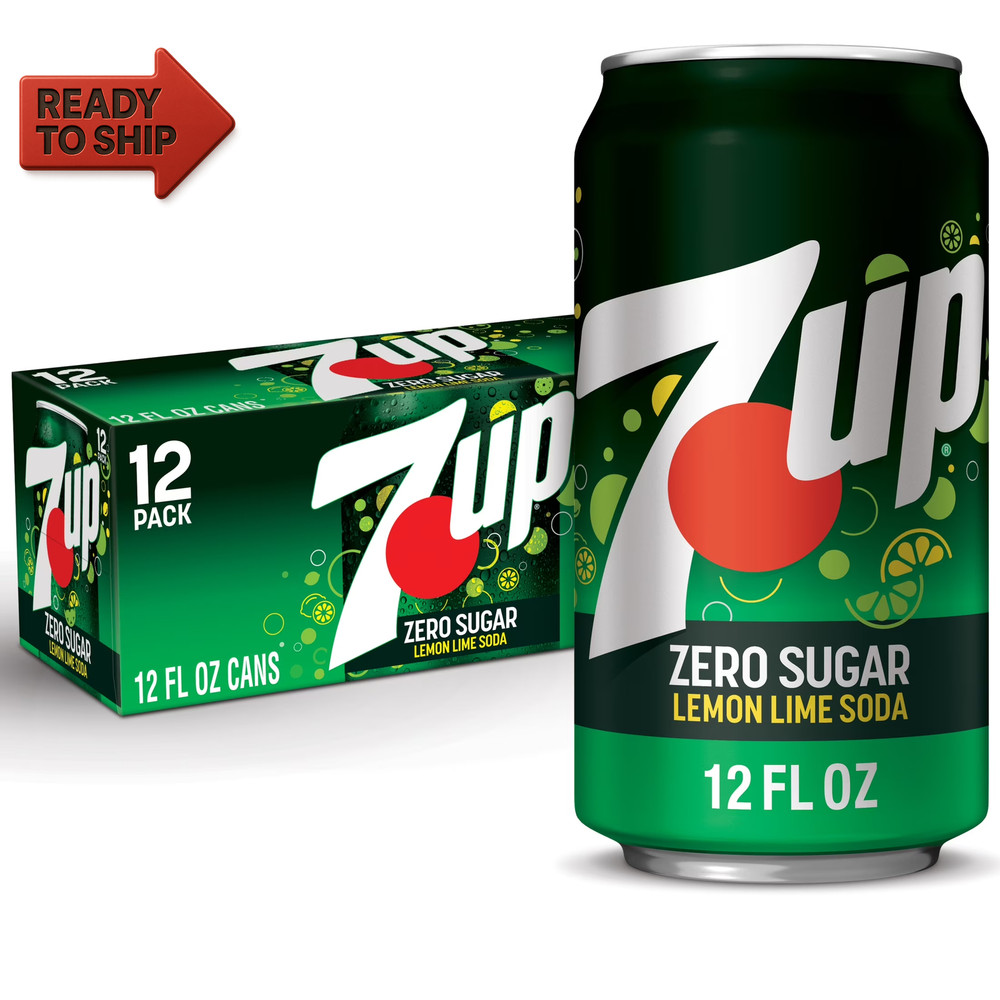 Caffeine Free Zero Sugar Lemon Lime Soda Pop, 12 Fl Oz, 12 Pack Cans