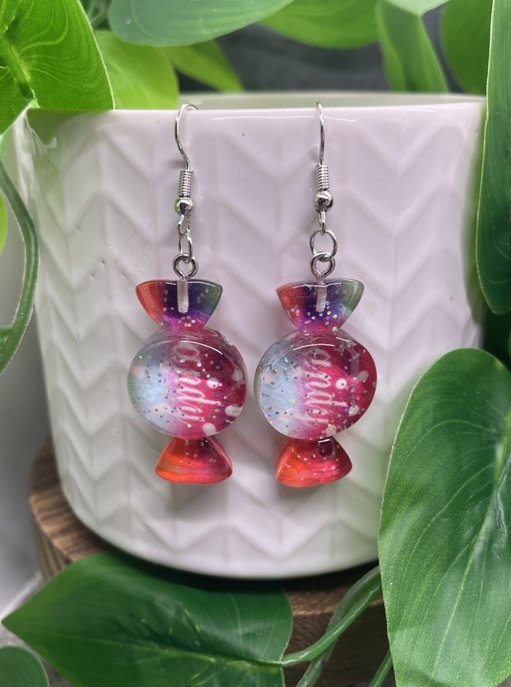 2” Silver-tone Candy Boho Drop Dangle Earring Set  New Free Ship B7774