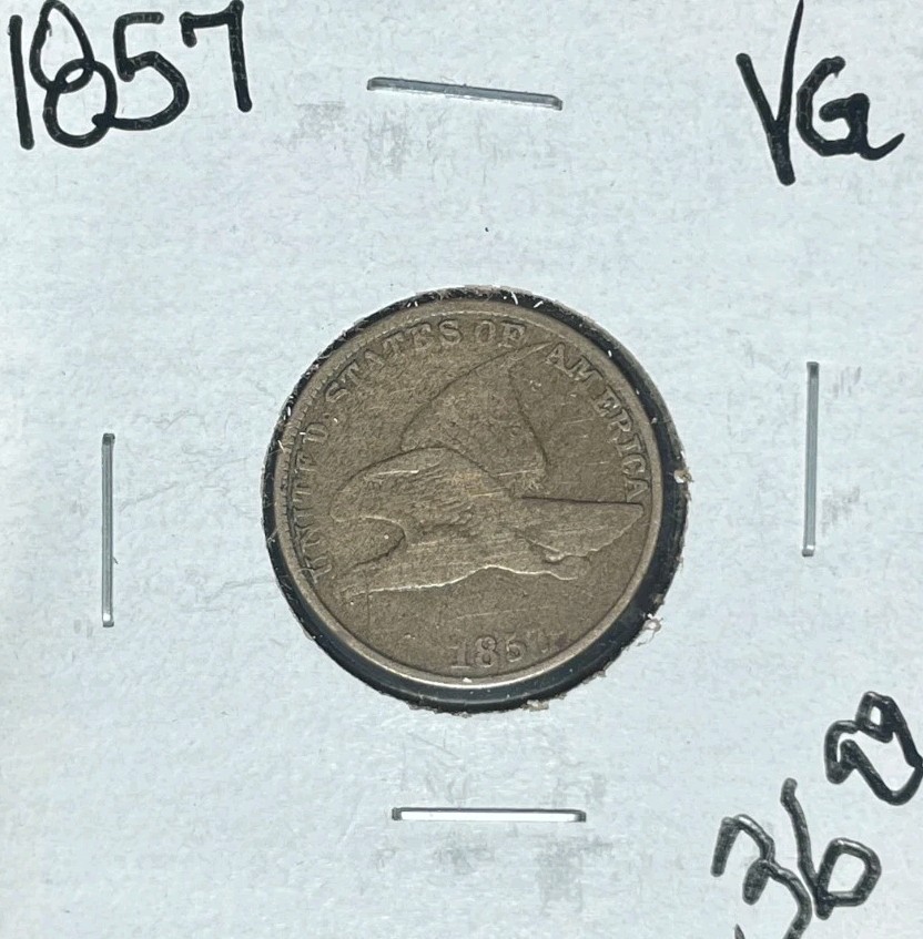 1857 FLYING EAGLE CENT - VG ~NICE COIN~