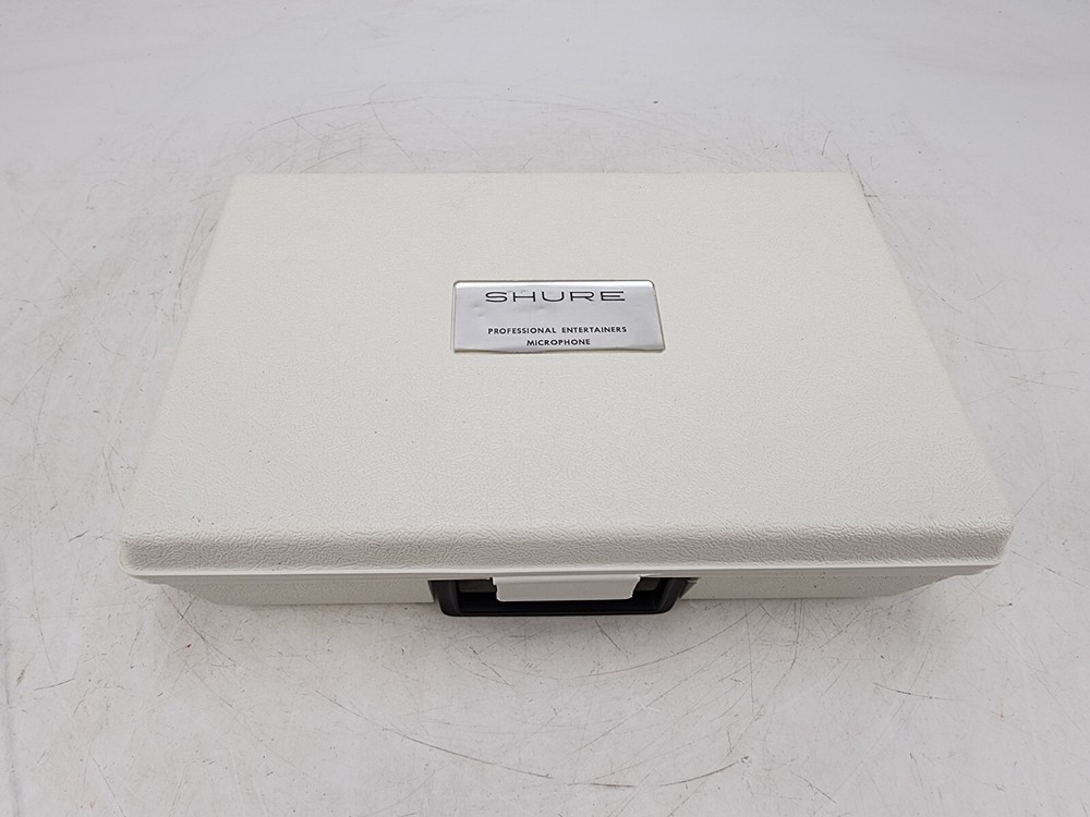 Vintage Shure Microphone Hard Plastic Protective Case White #2