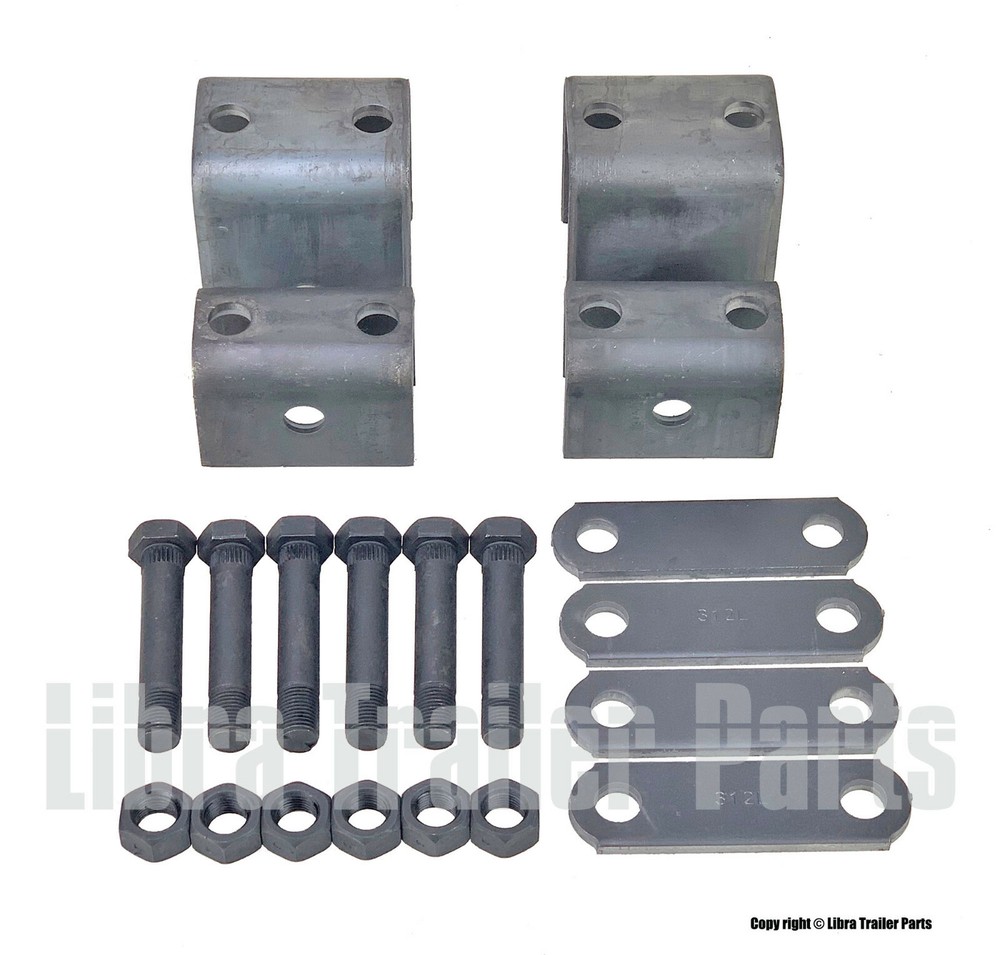 Trailer Leaf Spring Hanger Kit for Double Eye Springs Single Axle Suspension