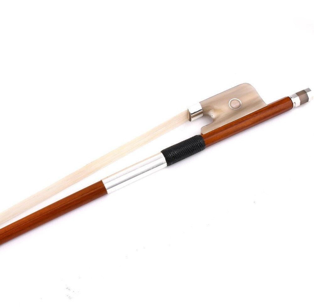 Master Pernambuco Cello Bow 4/4 E.Sartory Copy White OX Parisan eye Silver Stiff