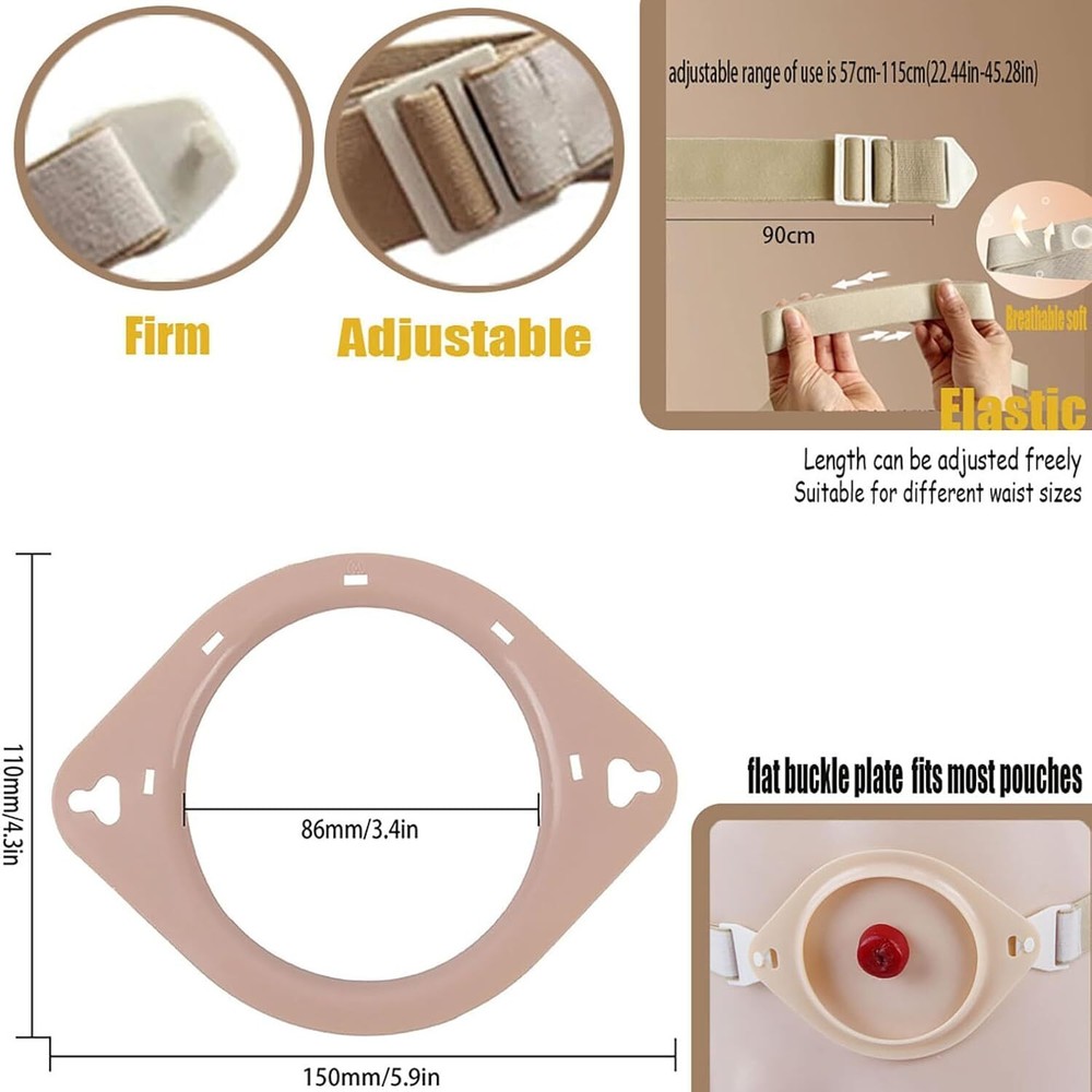 Adjustable Ostomy Belt Stoma Guard Security Shield Stoma Chassis Reinforcement