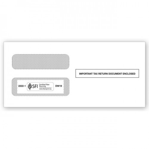 2024 1099 Double-Window Envelope, 100 per Pack