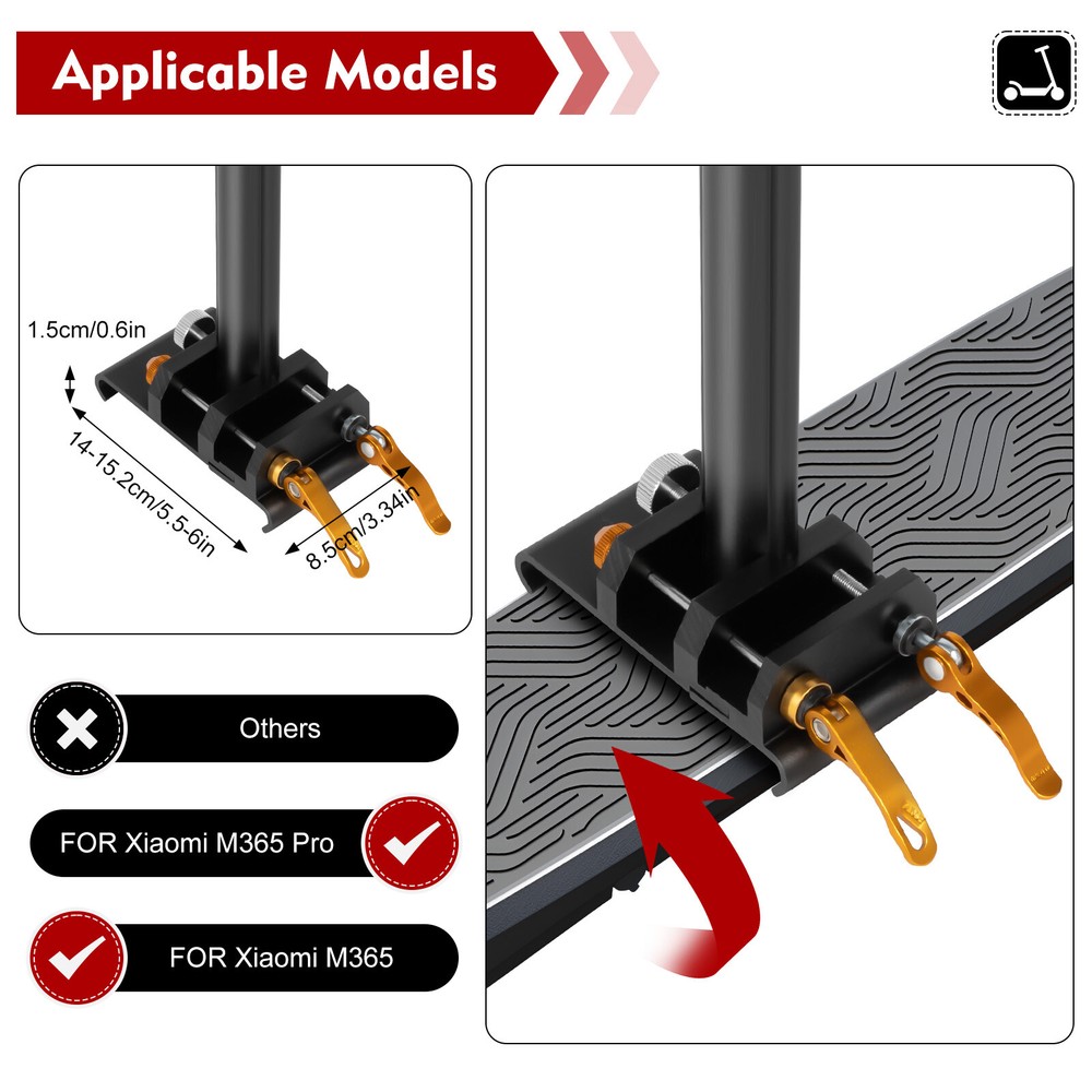 Seat Saddle For Electric Scooter Adjustable Height Support Rod Frame 9-10 cm