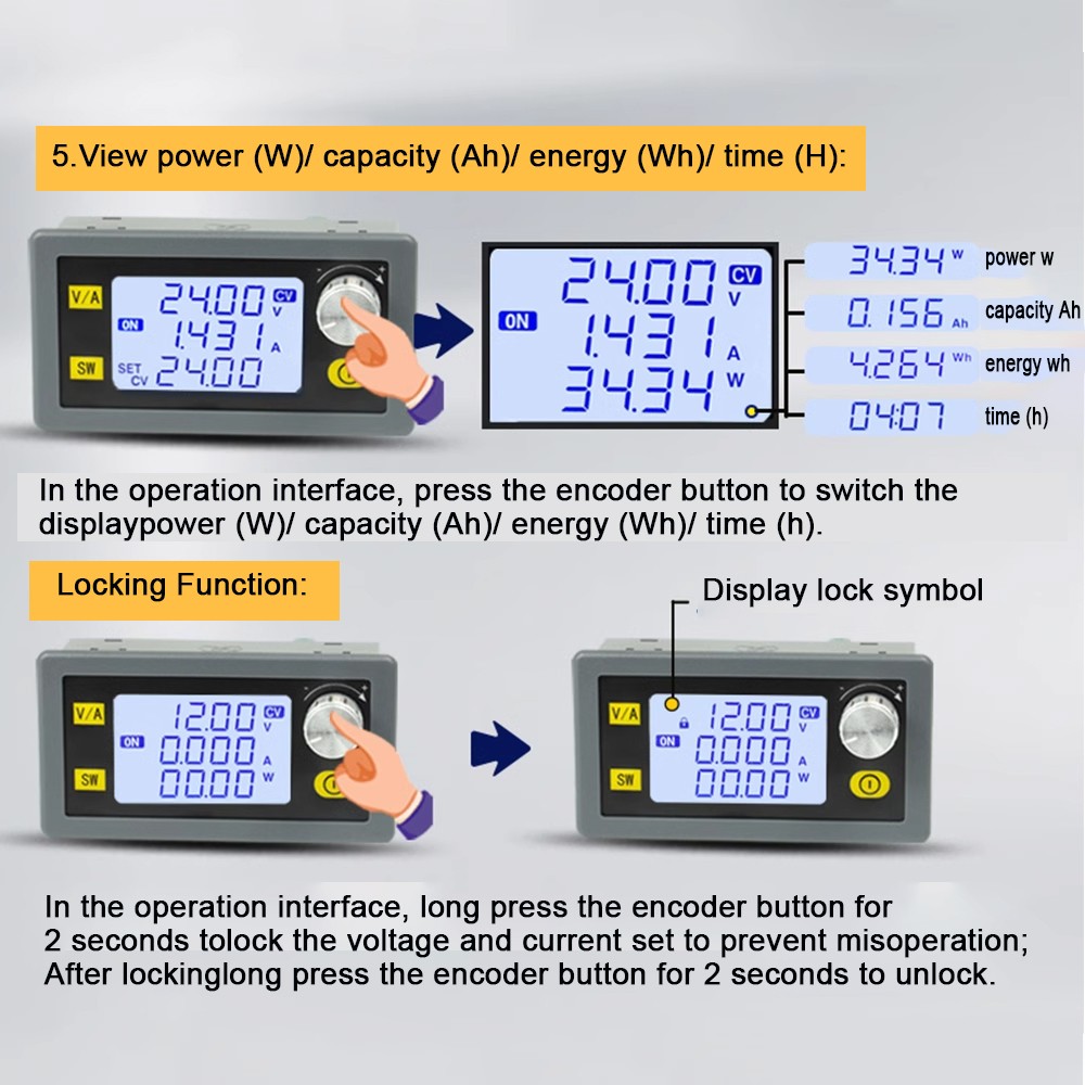 Portable Adjustable Voltage DC Power Supply For Parkside 20V Lithium Battery