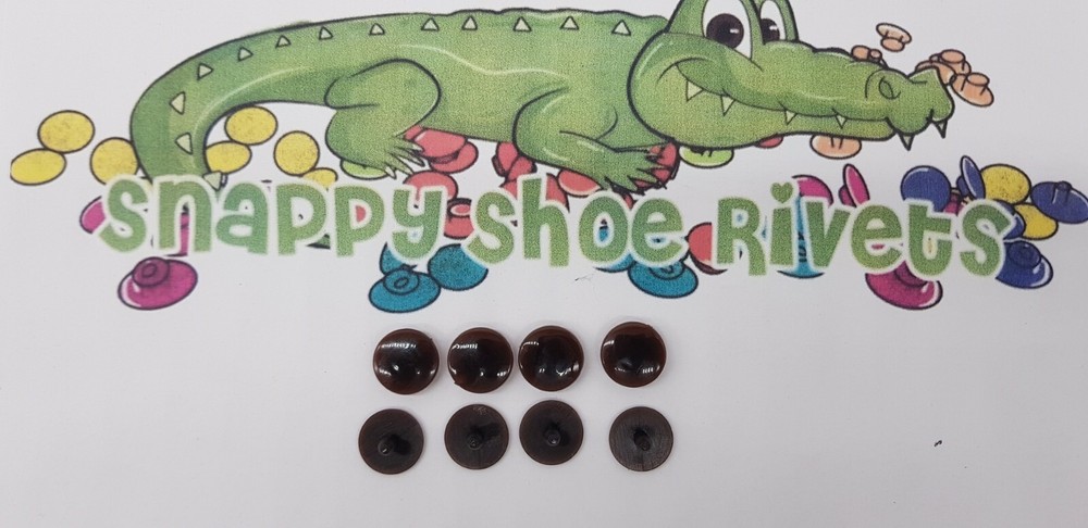 4 Brown RIVETS,FASTENER,BUTTON, NEW (FAST SHIP)  fits CROC