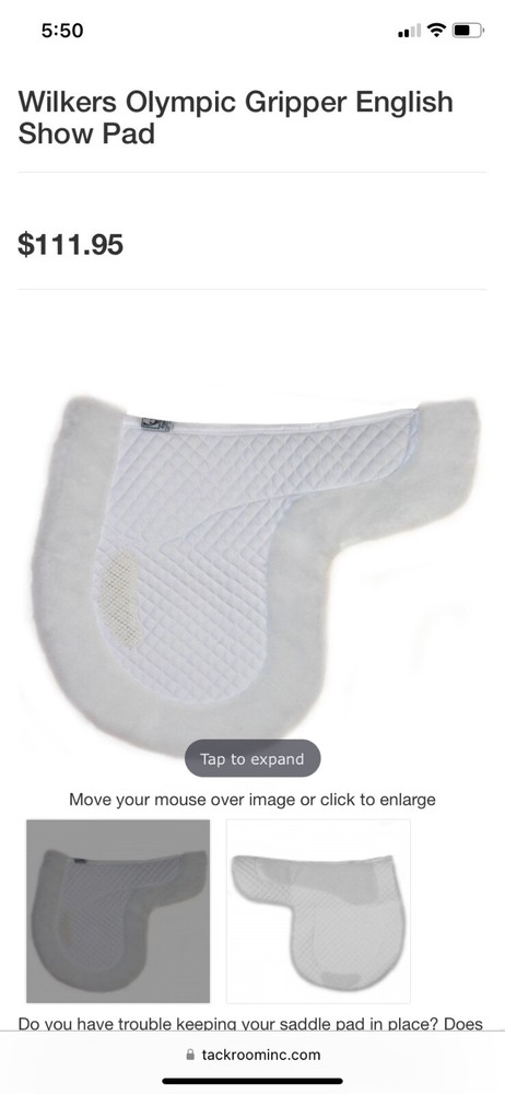 Wilker’s The Olympic Gripper Pony Pad in White