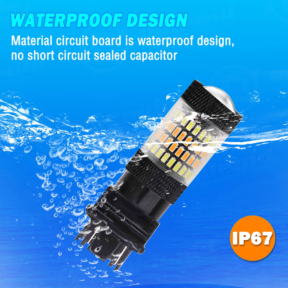 For Chevy Silverado1500 2500 White/Amber Switchback LED Turn Signal Light Bulbs