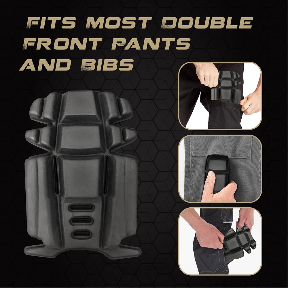 Hmyl Easy Knee Pad Inserts for Work, Uniform, Tactical Pants - Breathable