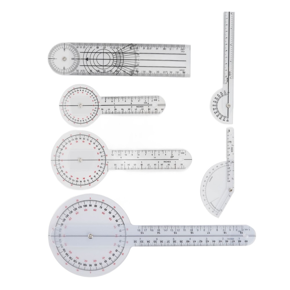 6Pcs Spinal Goniometer Joint Angle Protractor Ruler For Joint Recovery
