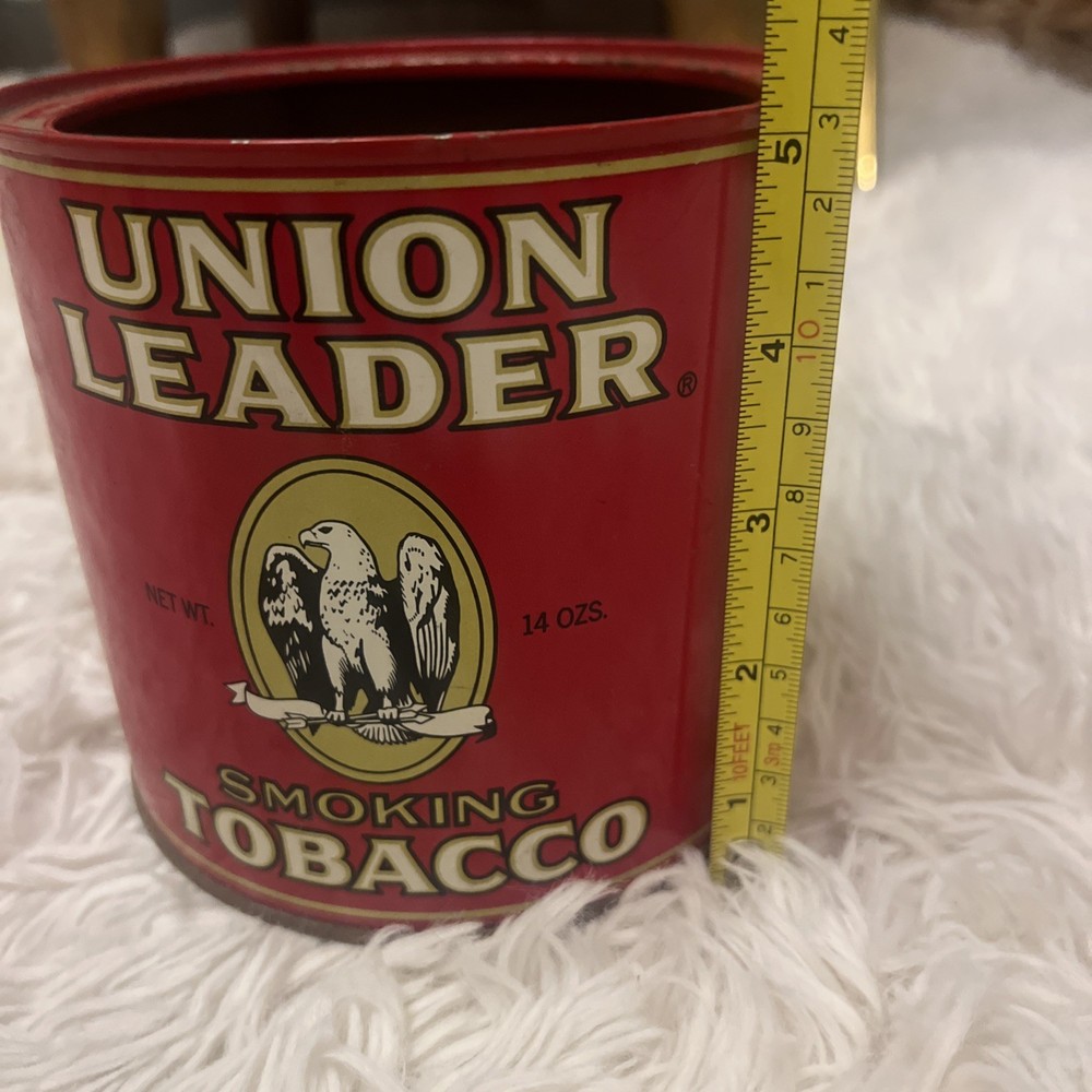 Vintage Union Leader Red Tin