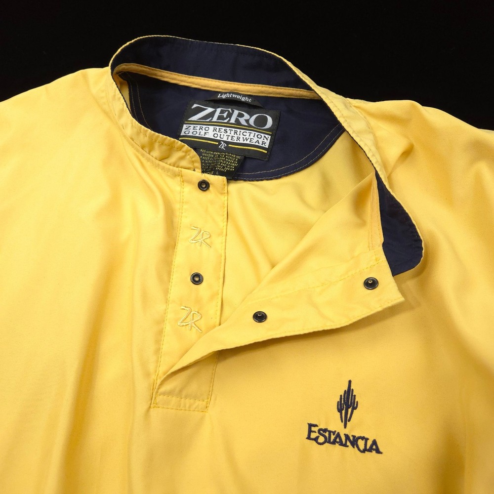 Zero Restriction -Estancia Pullover Mens -L Yellow Golf windbreaker jacket Snap