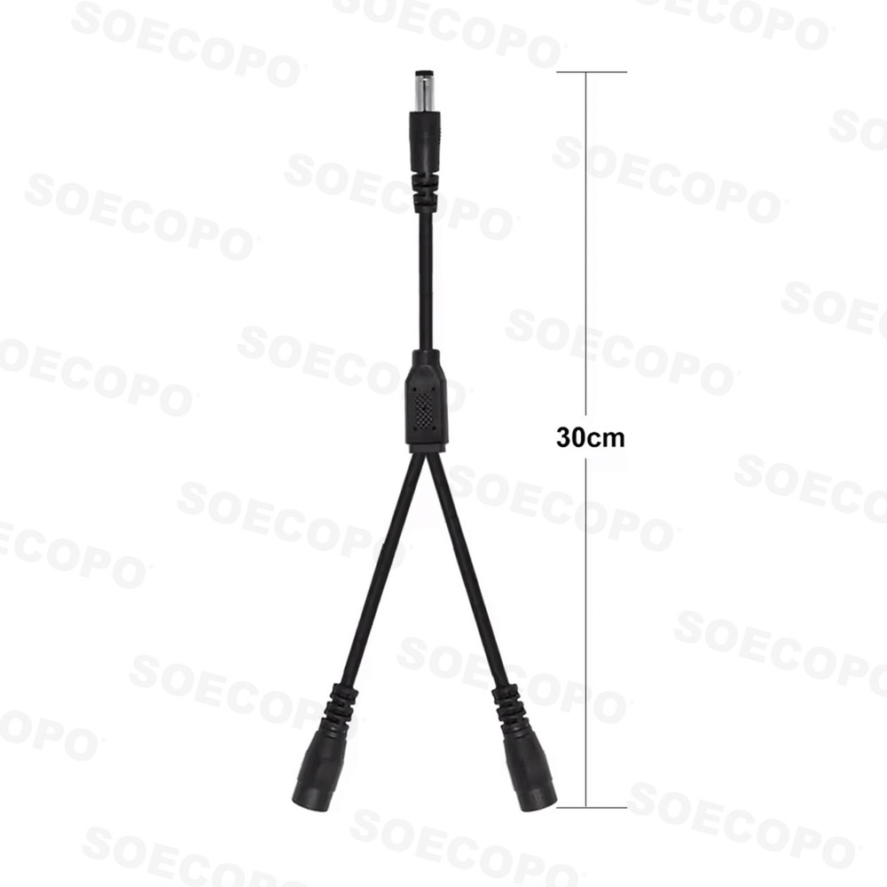 【DC 5521 Y-Splitter Cable for Solar Panels】2 to 1 Parallel Extension Cord