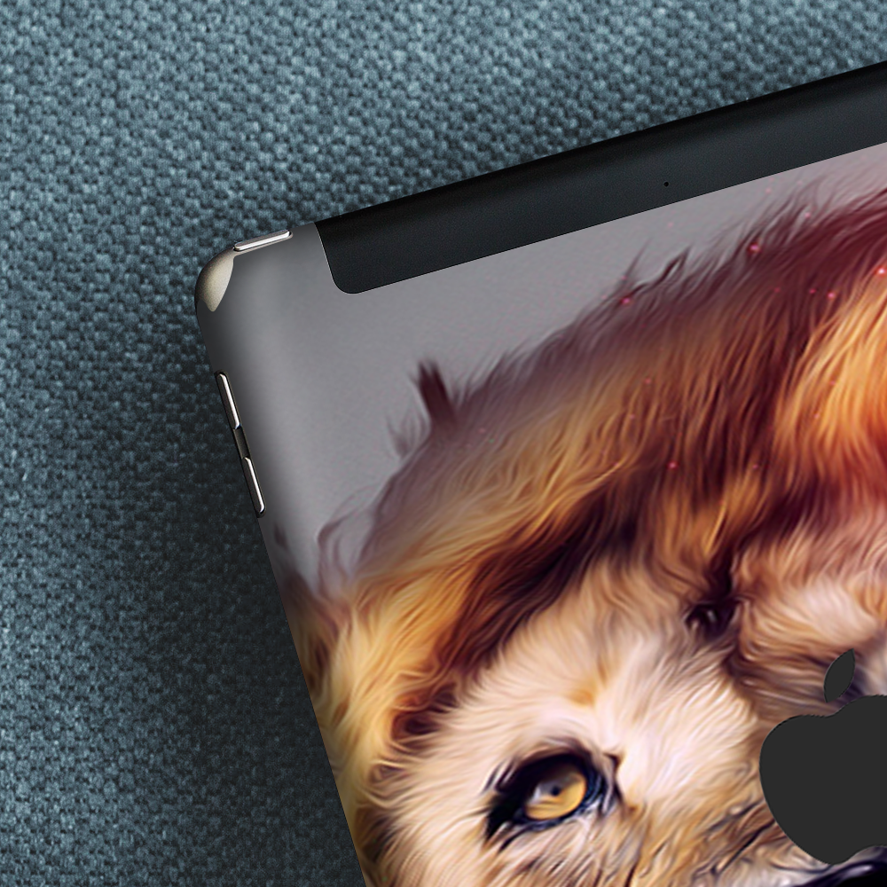 Skins Decal Wrap for Apple iPad 9.7 2017-Lion face