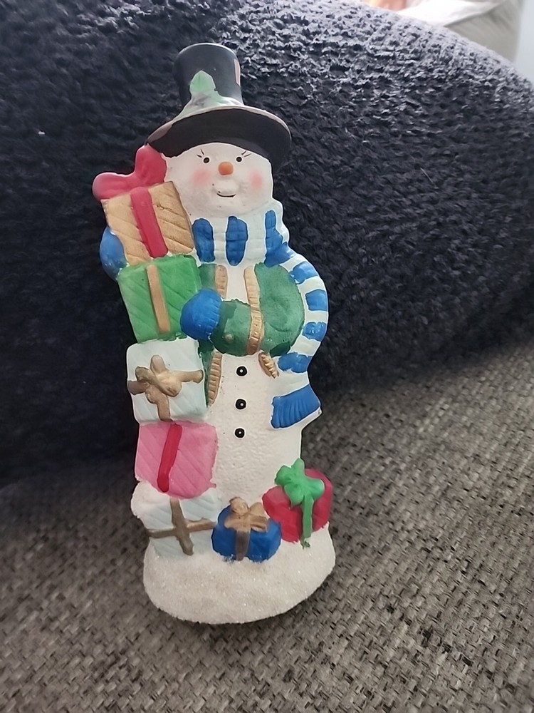 Hermtiage Pottery Snowman With Presents