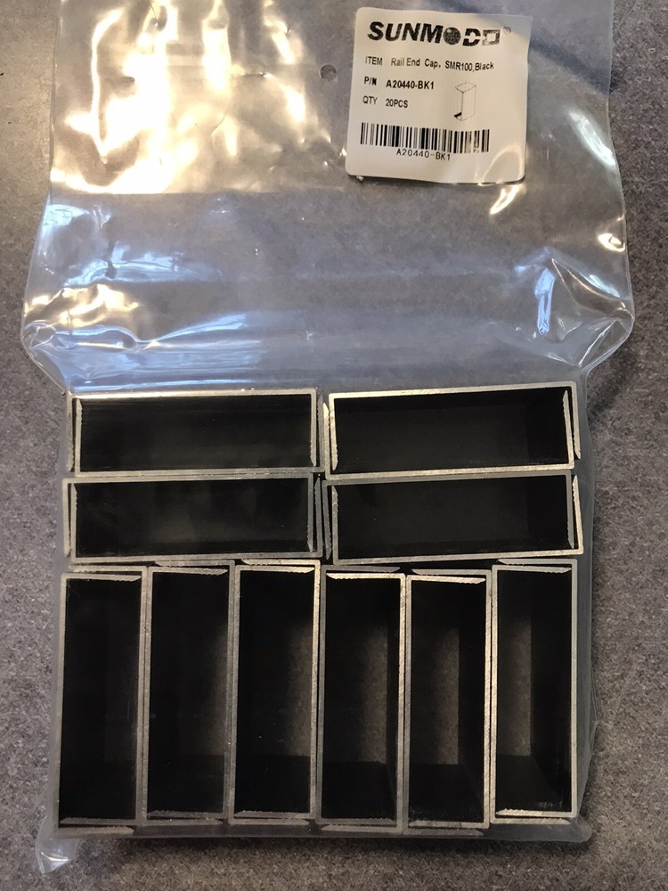 20-PACK SUNMODO A20440-BK1 SOLAR PANEL END RAIL CAP SMR100