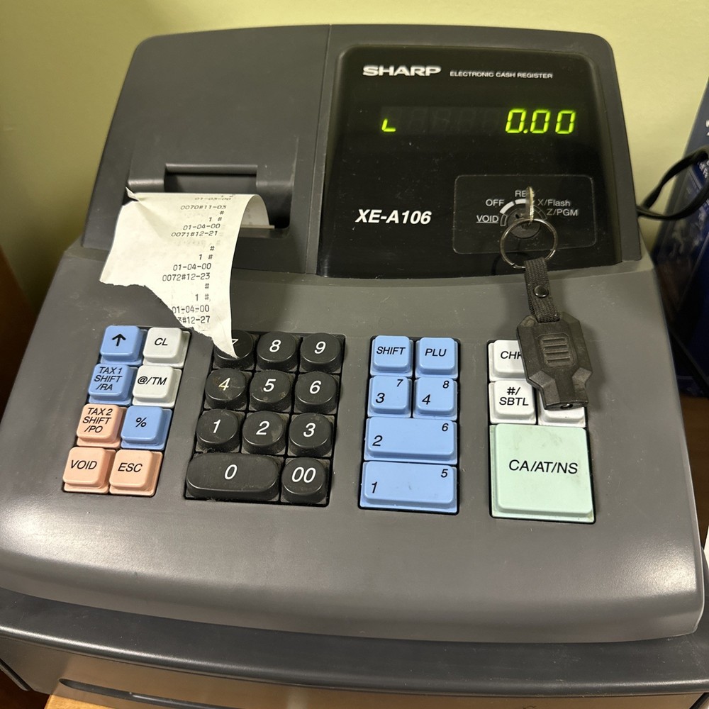 Sharp XE-A106 Electronic Cash Register Black/Gray