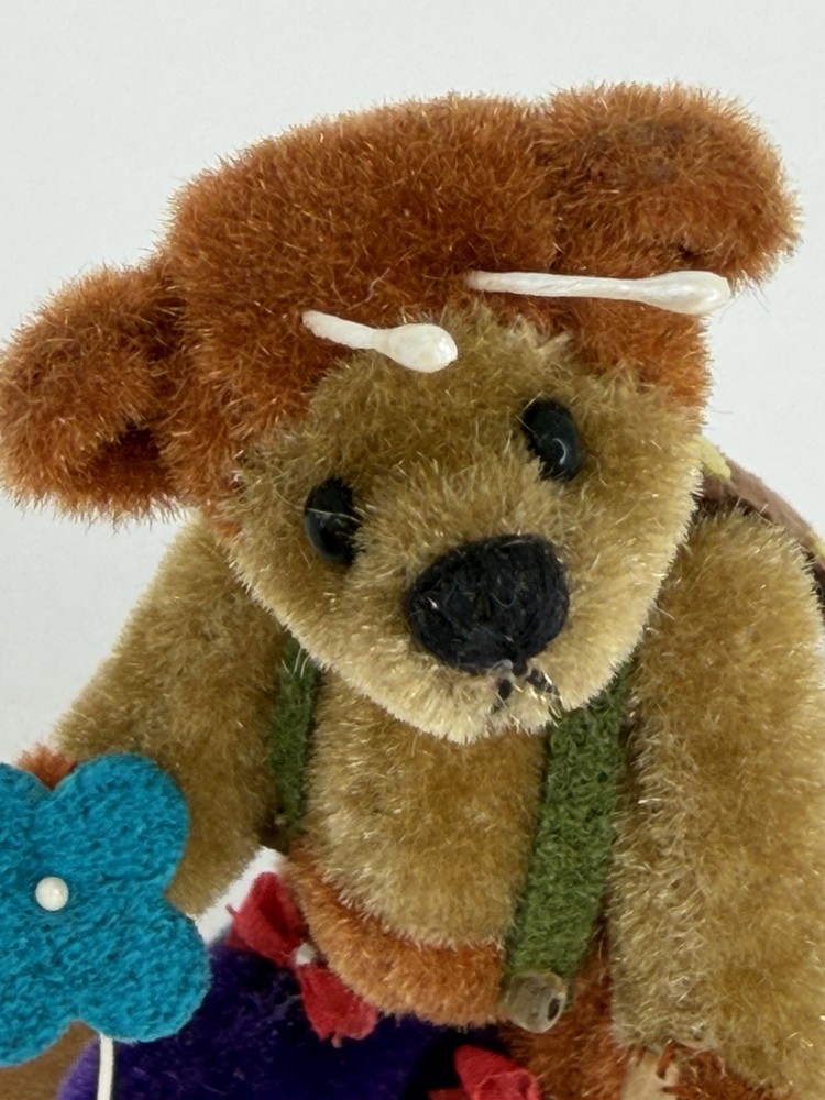 Handmade Miniature Bear Bug Flower Signed “FIGIS” by Sally Lambert