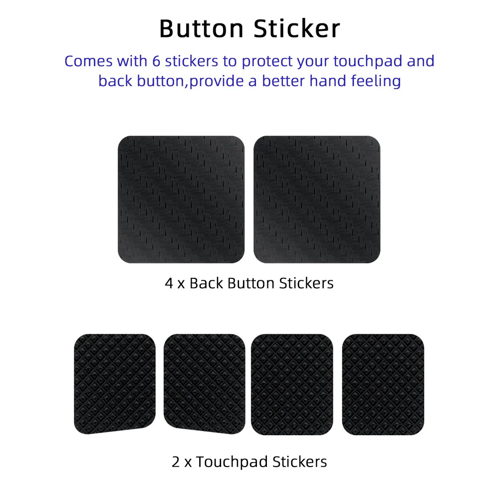 Protective TPU Case with Kickstand and Touchpad/Button Stickers - Black