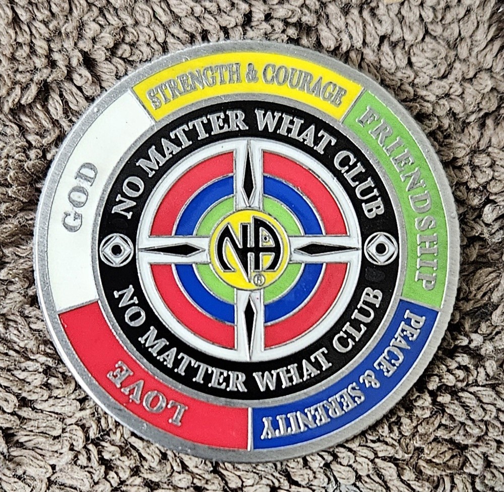 Narcotics Anonymous Medallion Custom Engraved with Name/clean Date.