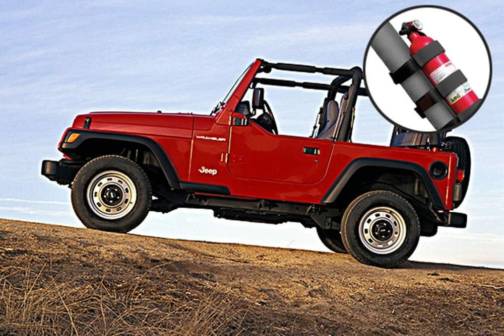 Fire Extinguisher Holder Adjustable Roll Bar Extinguisher Strap Sling Bracket