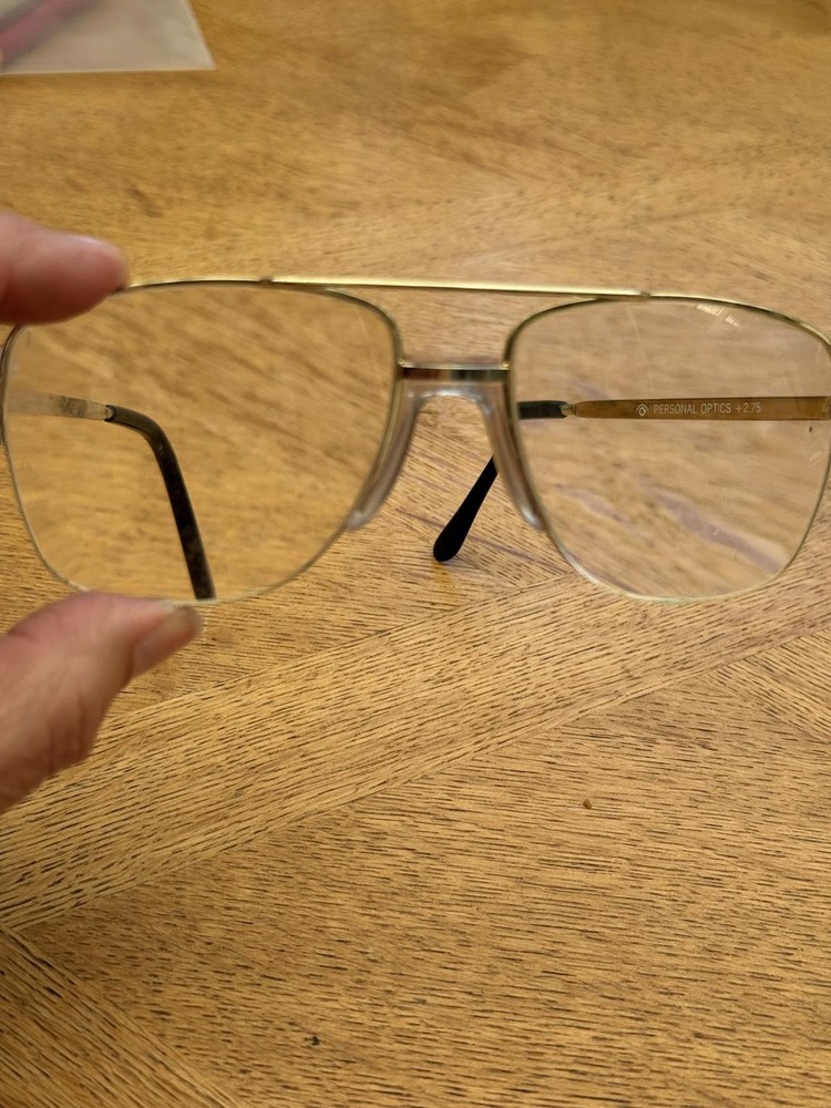 Vintage Gold Frame Glasses 2.75