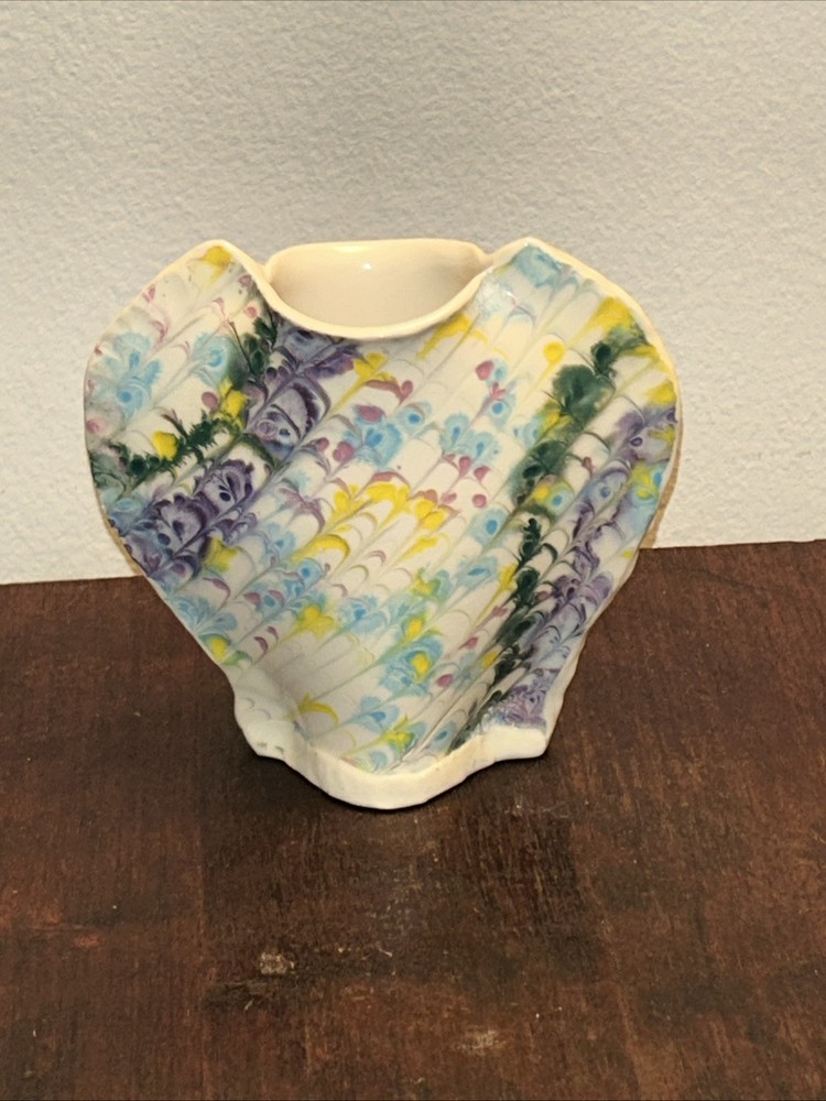 Studio Pottery Abstract Vase Ceramic Signed Lucinda