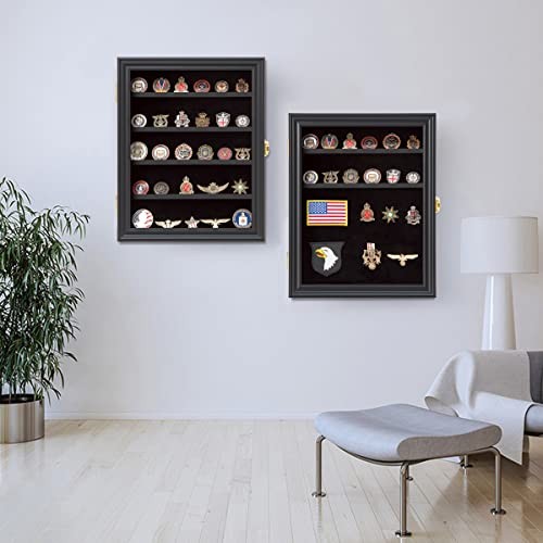 Medals Display Case - Military Challenge Coin Display Shadow Small Rectangular