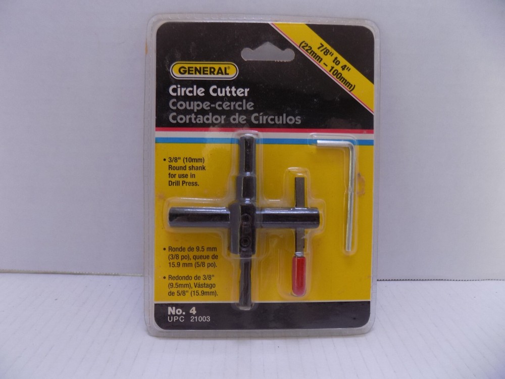 ADJUSTABLE CIRCLE CUTTER BY GENERAL NEW (7/8" TO 4")