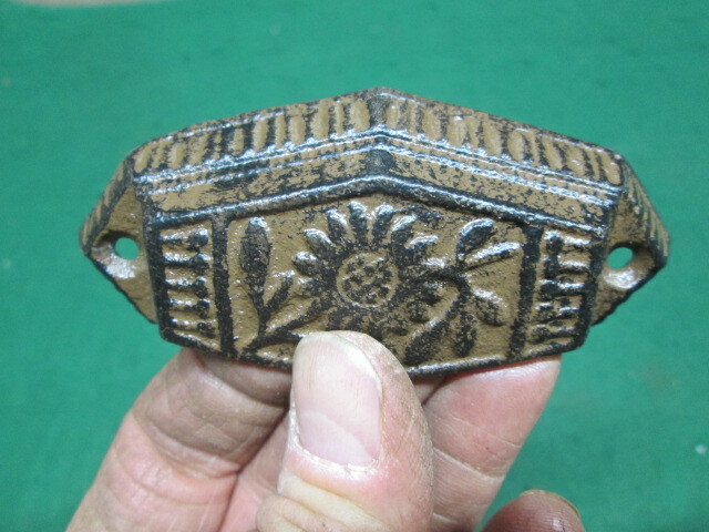 12 CAST IRON BROWN PULLS DRAWER CABINET BIN HANDLES RUSTIC BARN DRESSER KNOBS