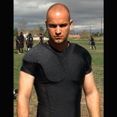 CHEST GUARD PROTECT SHOULDER COLLARBONE Football PADDED Base Layer