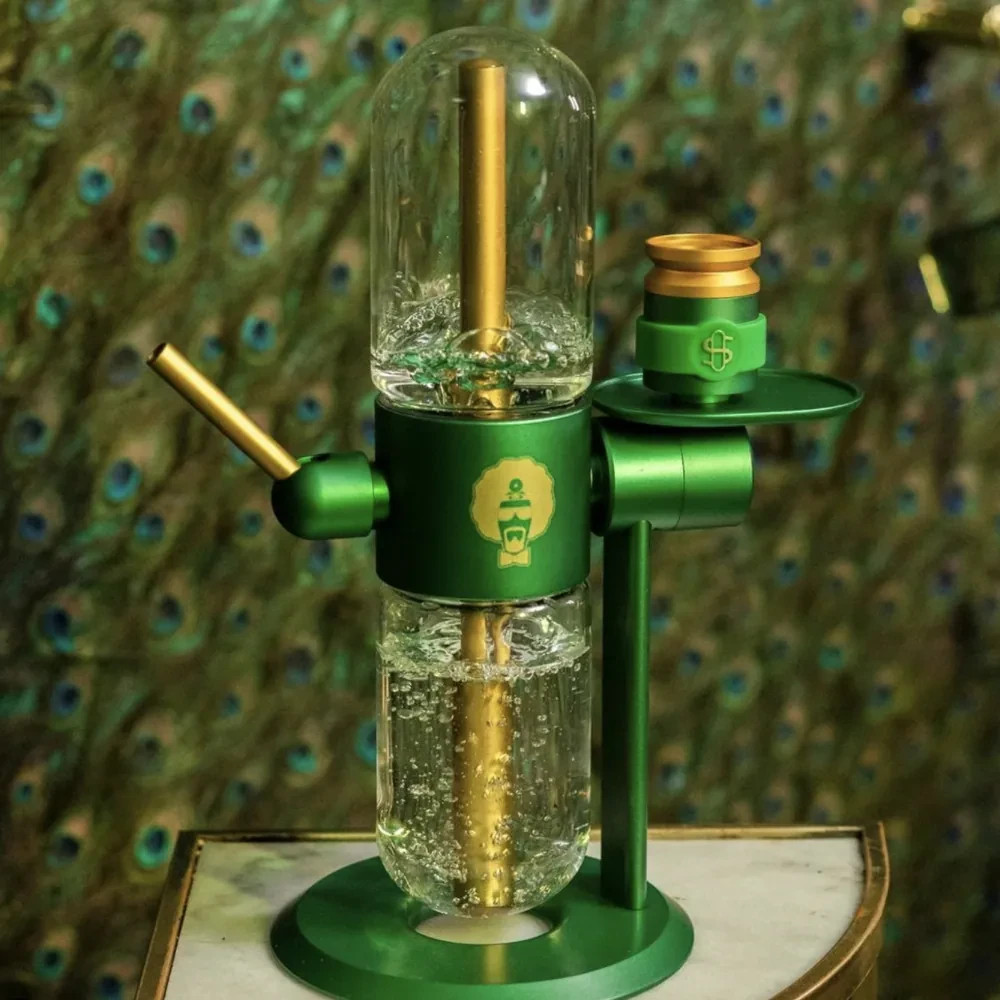 Gravity Hookah Bong Dr. Greenthumb's x Stündenglass Green Glass Gravity Infuser