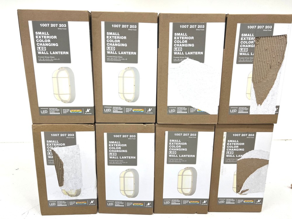 8PK White LED Outdoor Bulkhead Light with CCT Switchable