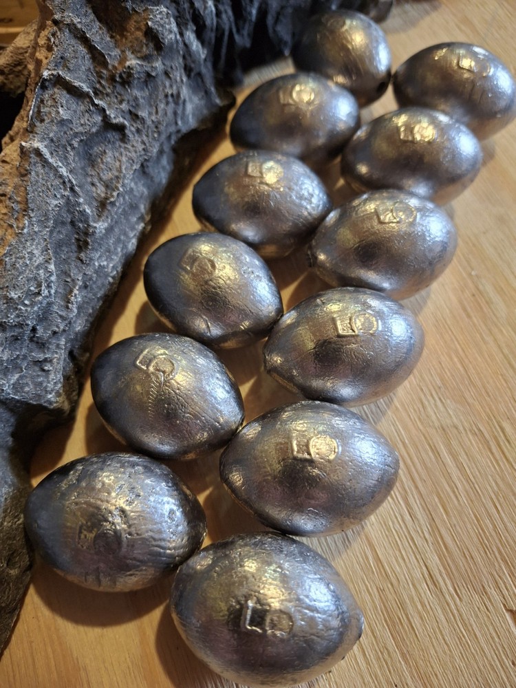 5 Oz Egg Weights - Texas Rig Decoy Weights - Per Dozen (Qty - 12)