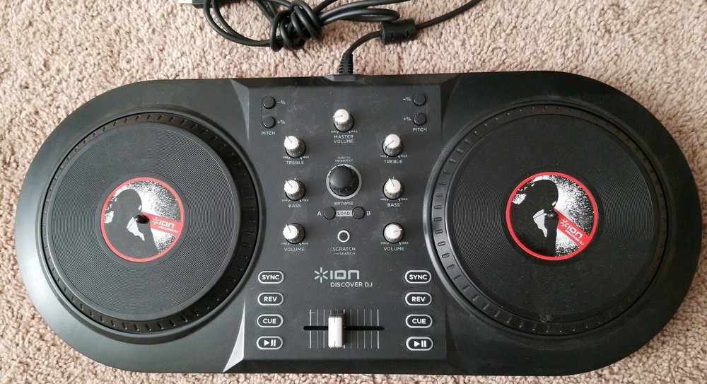 ION Discover DJ USB DJ Controller Portable Lightweight Durable Three-Band EQ