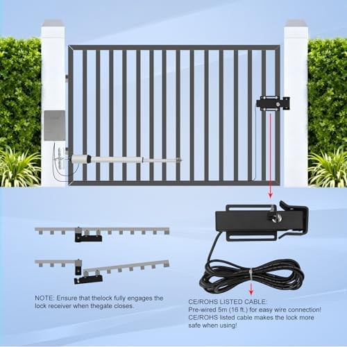 Universal Automatic Electric Gate Lock Gate Operator System Device Safe Secur...