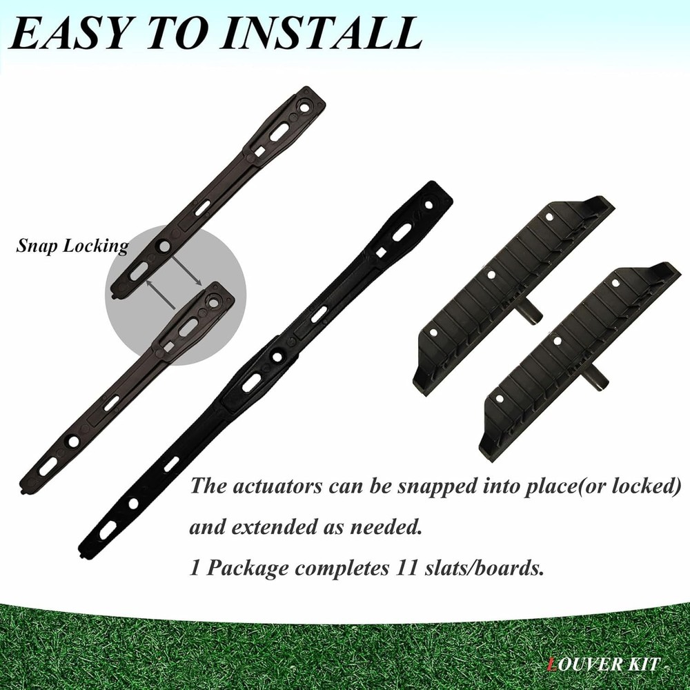 Louver Bracket Kit, Deck Sunblind System, Shutters Hardware System for Window...